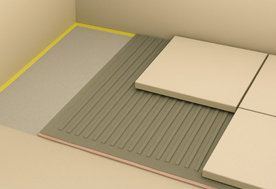 Полагане на плочки и саморазливна замазка върху абсорбиращи основи