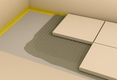 Полагане на плочки върху хидроизолация